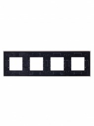 Рамка ABB Zenit Жемчужное стекло 4 поста 2CLA227400N3501 N2274 CP