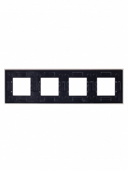 Рамка ABB Zenit Жемчужное стекло 4 поста 2CLA227400N3501 N2274 CP