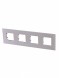 Рамка ABB Zenit Жемчужное стекло 4 поста 2CLA227400N3501 N2274 CP