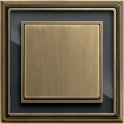 Рамка ABB Dynasty Латунь античная черное стекло 1 пост 2CKA001754A4585 1721-845-500