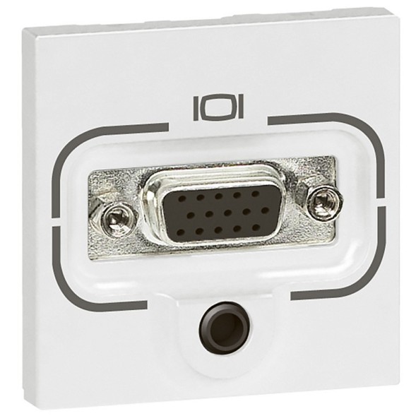 Розетка Legrand Mosaic HD15 +jack 3,5 2 мод 078774
