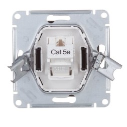 РОЗЕТКА компьютерная RJ45, кат. 5е, механизм, АЛЮМИНИЙ Schneider Electric Art Gallery GAL000383