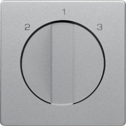 Центральная панель Berker R.1 Berker Q.1 алюминиевый с эффектом бархата, с вращающейся ручкой для 3-уровневого выключателя 10846084