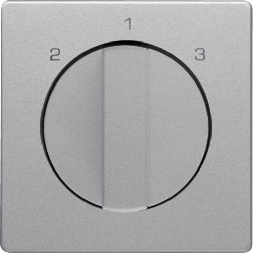 Центральная панель Berker R.1 Berker Q.1 алюминиевый с эффектом бархата, с вращающейся ручкой для 3-уровневого выключателя 10846084