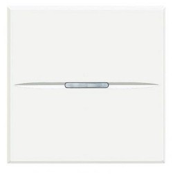 Axolute. Выключатель аксиальный одноклавишный 10А 250В. Винтовые клеммы. 2 модуля. Белый Bticino HD4001M2N