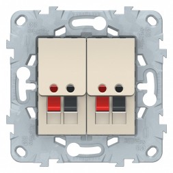 Аудиорозетка Schneider Electric Unica Studio Бежевый двойная NU548944