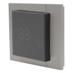 Регулятор теплого пола с модулем WI-FI, TWAG-Черный (ВИД С СЕРОЙ РАМКОЙ)
