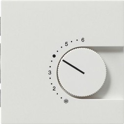 Терморегулятор Gira F100 Белый с переключающим контактом на 24V/10 (4)A 0397112