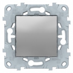 Выключатель Schneider Electric Unica Studio Алюминий 1-клавишный, кнопочный, сх. 1 10 A NU520630
