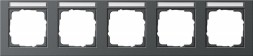 Рамка Gira E2 Антрацит 5-постовая 109523