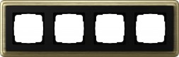 Рамка Gira Classix Бронза / Черный 4-постовая 0214622