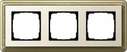 Рамка Gira Classix Бронза / Кремовый 3-постовая 0213623