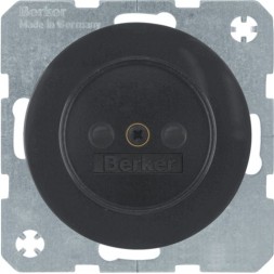 Штепсельная розетка Berker R.1 черная с блеском без защитного контакта 6167032045