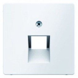 Центральная панель Berker R.1 Berker Q.1 полярная белизна с эффектом бархата, для розетки UAE 14076089