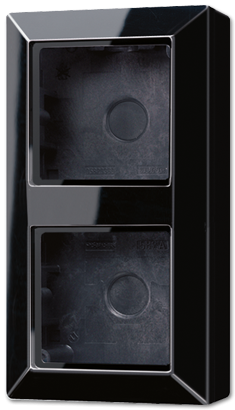 Коробка для накладного монтажа Jung AS 500 черный 2-ая AS582ASW