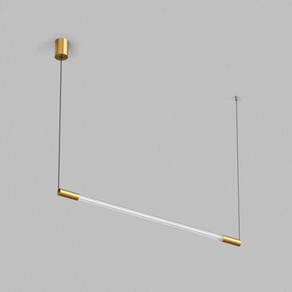 Светильник подвесной AURA, 25 Вт, 3000К, 1200x40x1500 мм, алюминий+стекло, бронза