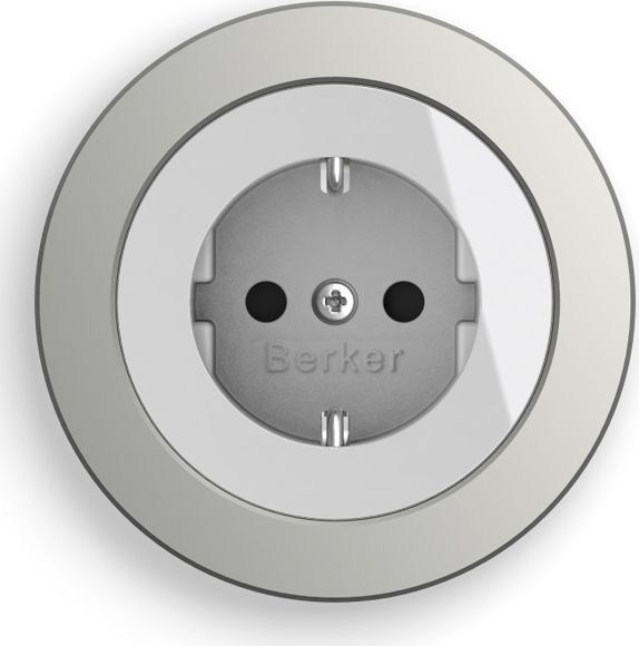 Рамка Berker R.Classic Полярная белизна, нержавеющая сталь 1 пост 10112014