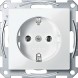 Механизм розетки Merten M-серия белый с заземлением без шторок MTN2301-0319