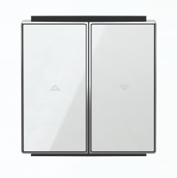 Клавиша ABB Sky стекло белое для механизма выключателя жалюзи 8144 и 8144.1 2CLA854400A2101 8544 CB