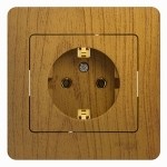 Розетка с заземлением, 16А, в сборе Schneider Electric Glossa Дуб GSL000542