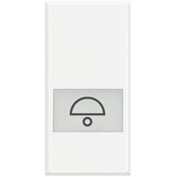 Клавиши Bticino Axolute Белый с подсвечиваемыми символами для выключатель в дизайне AXIAL - 1 модуль, звонок HD4921LD