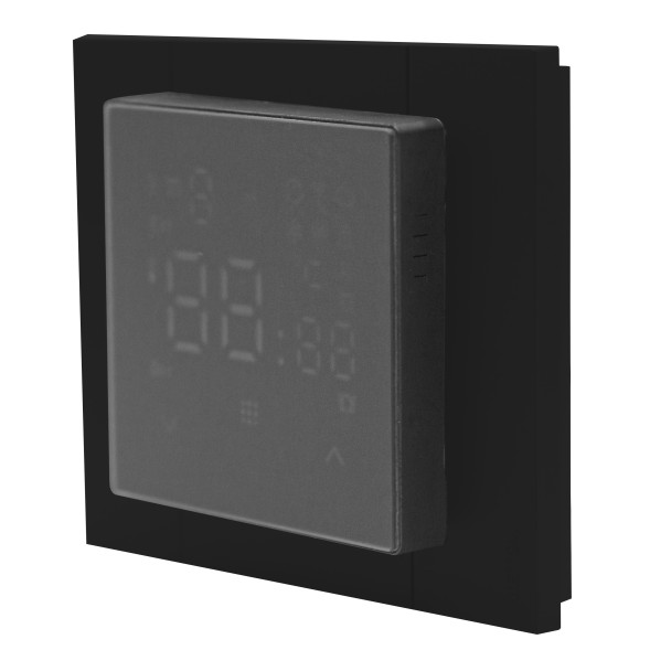 Регулятор теплого пола с модулем WI-FI, TWAG-Черный (ВИД С ЧЕРНОЙ РАМКОЙ)