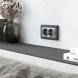 Рамка из поликарбоната для двойной розетки Stark графит матовый Werkel W0081864