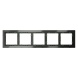 Рамка стеклянная VOLTUM S70 на 5 постов, (титан, стекло)
