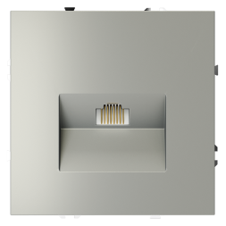 Розетка компьютерная встраиваемая VOLTUM S70 RJ45 кат.6, (сталь)