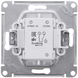 2-клавишный ВЫКЛЮЧАТЕЛЬ ДЛЯ ЖАЛЮЗИ, 2х сх.4, 10А, механизм, быстрозажим. клем., ГРИФЕЛЬ Schneider Electric Art Gallery GAL000719S
