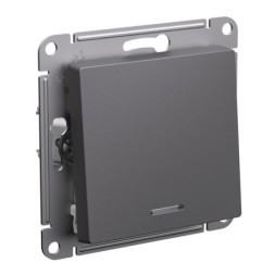 ATN001463 Atlasdesign 1-кл ПЕРЕКЛЮЧАТЕЛЬ с подсветкой, сх.6а, 10АХ, механизам, БАЗАЛЬТ Schneider Electric