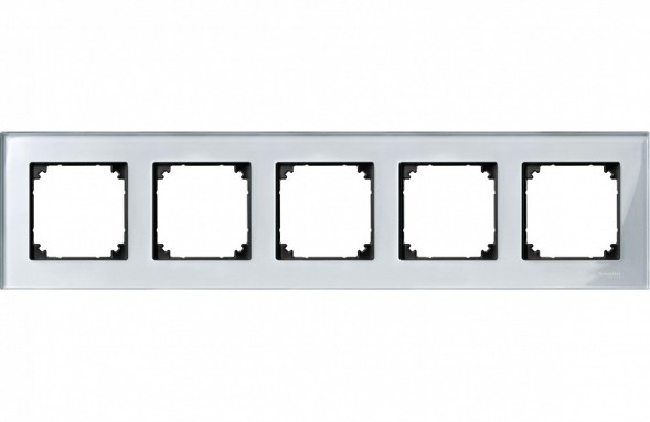 Рамка Merten M-Elegance Бриллиантовое серебро 5 постов MTN4050-3260