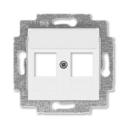 Накладка с суппортом ABB Levit белый для информационных разъёмов 2CHH291018A4003 5014H-A01018 03