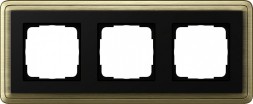 Рамка Gira Classix Бронза / Черный 3-постовая 0213622
