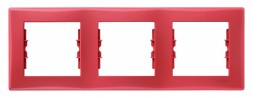 Рамка Schneider Electric Sedna Красный 3 поста SDN5800541