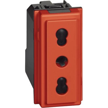 Розетка Bticino Living Now 2 +T 10/16A 250Vac bipas. R KR4180