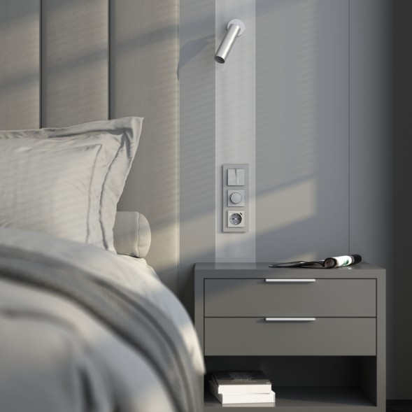 Рамка из стекла на 3 поста Senso серебряный soft-touch Werkel W0033106