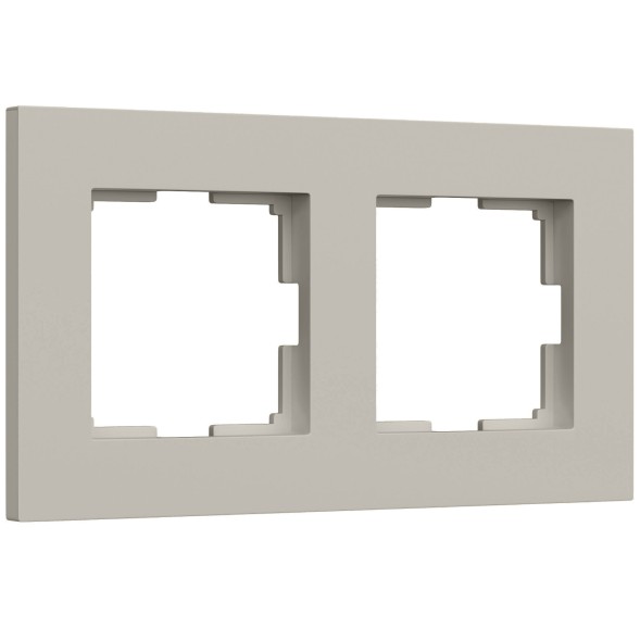 Рамка на 2 поста Slab (дымчатый софт) Werkel W0022917