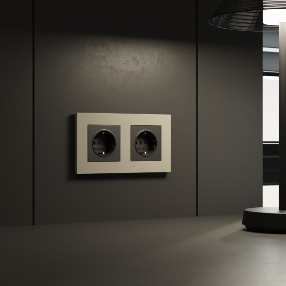 Рамка на 2 поста Slab (дымчатый софт) Werkel W0022917