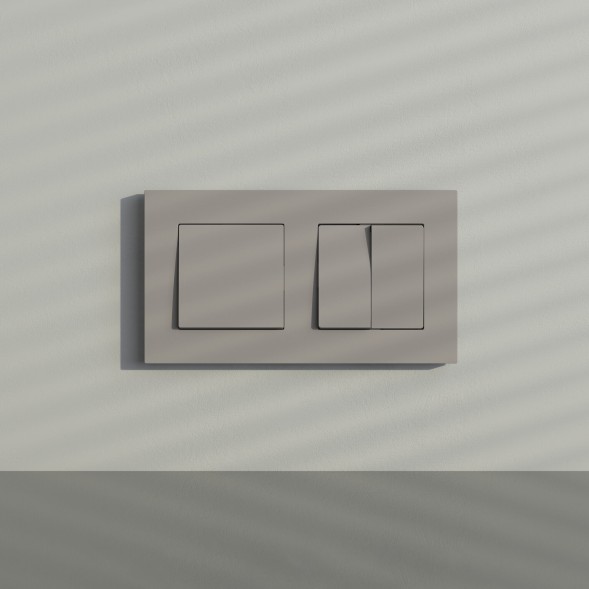 Рамка на 2 поста Slab (дымчатый софт) Werkel W0022917