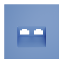 Накладка для розетки компьютерной двойной RJ45+RJ45 кат.6, S70 (деним)