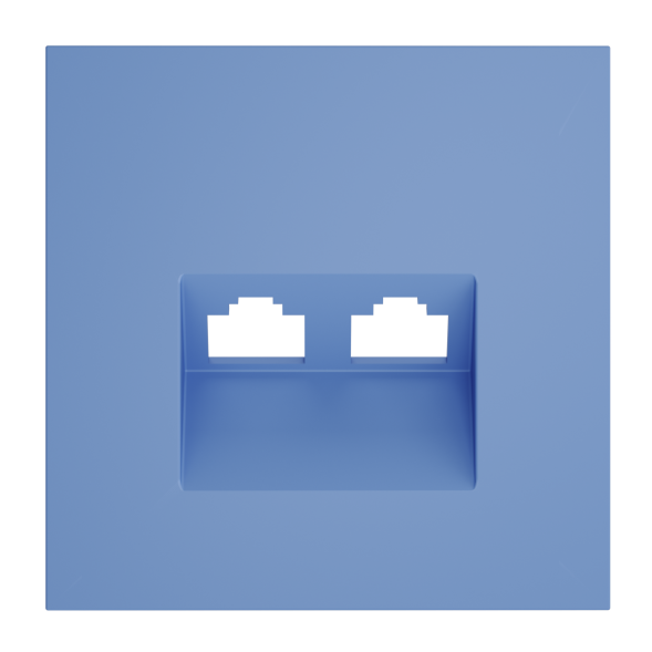 Накладка для розетки компьютерной двойной RJ45+RJ45 кат.6, S70 (деним)