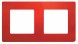 Рамка Legrand Etika Красный 2-постовая 672532