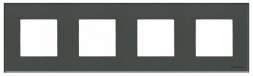 Рамка ABB Zenit Графит 4 поста 2CLA227400N3801 N2274 CF