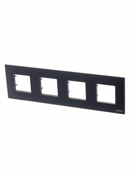 Рамка ABB Zenit Графит 4 поста 2CLA227400N3801 N2274 CF