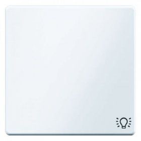 Клавишный выключатель Berker Q.1 полярная белизна с эффектом бархата, с оттиском символа света 16206049