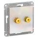 Аудиорозетка двойная Schneider Electric Atlasdesign Жемчуг ATN000487