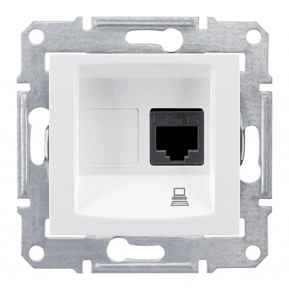 Компьютерная розетка Schneider Electric Sedna белый SDN4900121