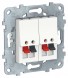 Аудиорозетка Schneider Electric Unica Studio Белый двойная NU548918