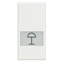 Клавиши Bticino Axolute Белый с подсвечиваемыми символами для выключатель в дизайне AXIAL - 1 модуль, настольный свет HD4921LC